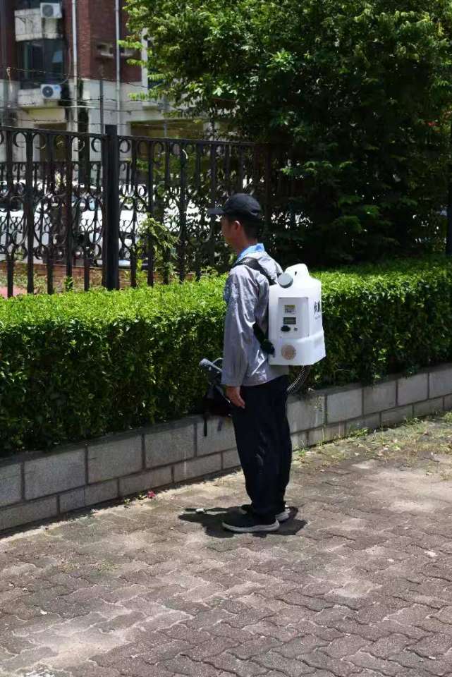 绿化带喷雾消杀作业实拍